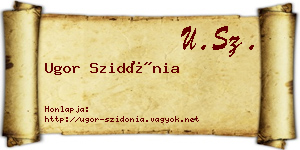 Ugor Szidónia névjegykártya